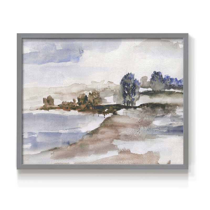 Mountain Cove -Framed Print - Restickable, Gray, 11" H x 14" W