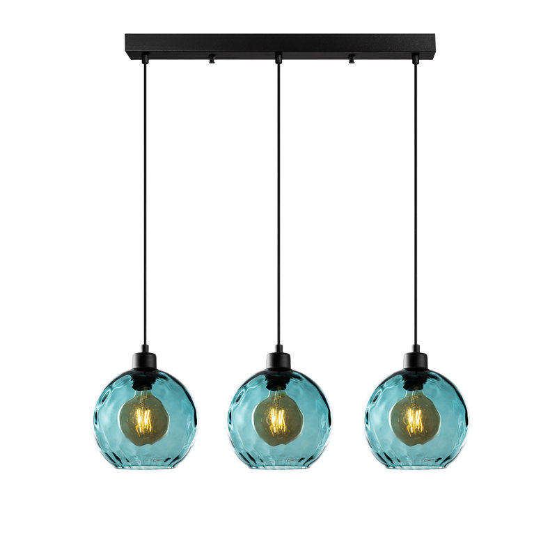 Sheen Chandelier, Black, Teal