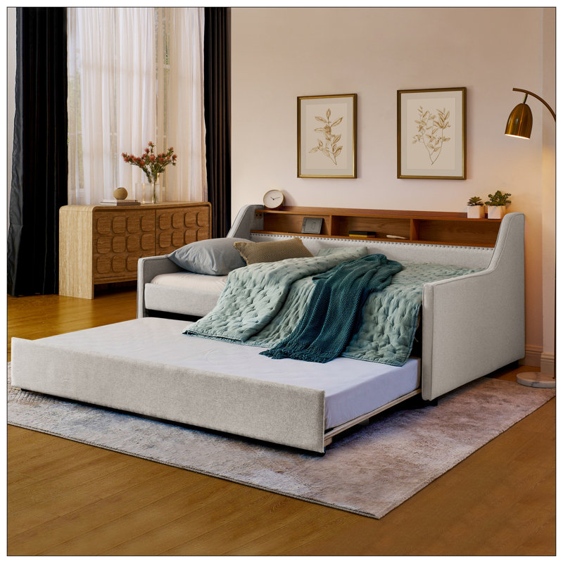Lit pour chambre à coucher, Beige