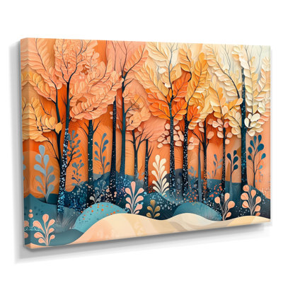 «Ingvaldur 4 Seasons Forest Trees Dream Fragments IV», art mural forêt
