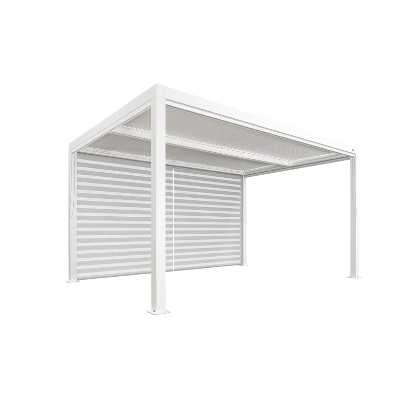 Accessoires pour pergola à persiennes avec abat-jour à roulettes blanc et intimité, L 108,45 po