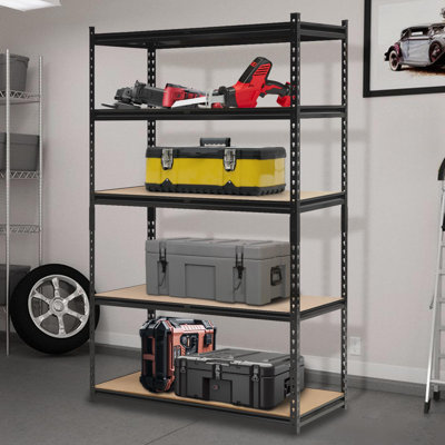 5-Tier Heavy Duty Garage Shelving Unit, Adjustable Metal Storage Rack, 2000 lbs Capacity Utility Shelf, 48 x 24 x 72 in