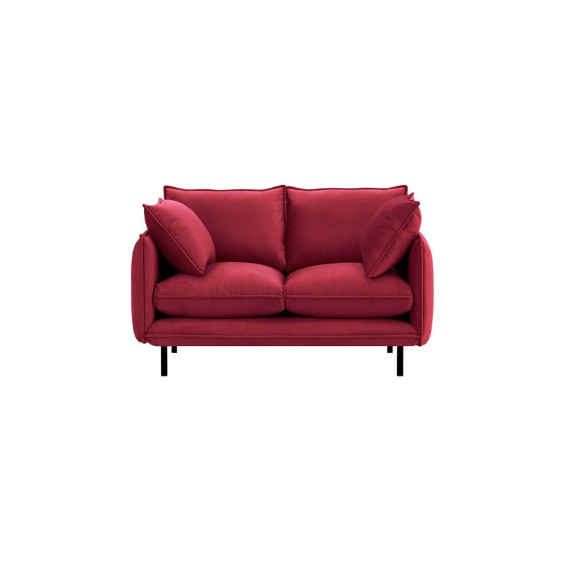 Neptali 2 Seater Velvet Sofa, Red