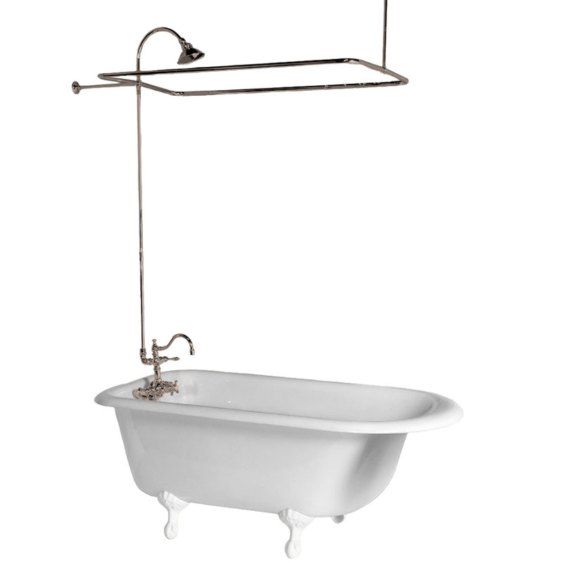 Ensemble de douche thermostatique avec pomme de douche et colonne montante 65 po Strom Living, Nickel poli