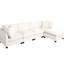 5 avec porte-gobelets cachés et rangement, revêtement beige, cadre, supports de rangement amovibles ultra-confortables, très confortable