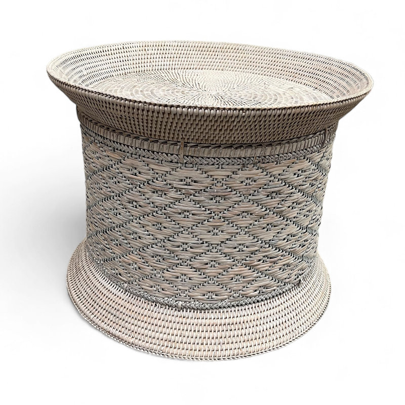 Pagan End Table, White Wash