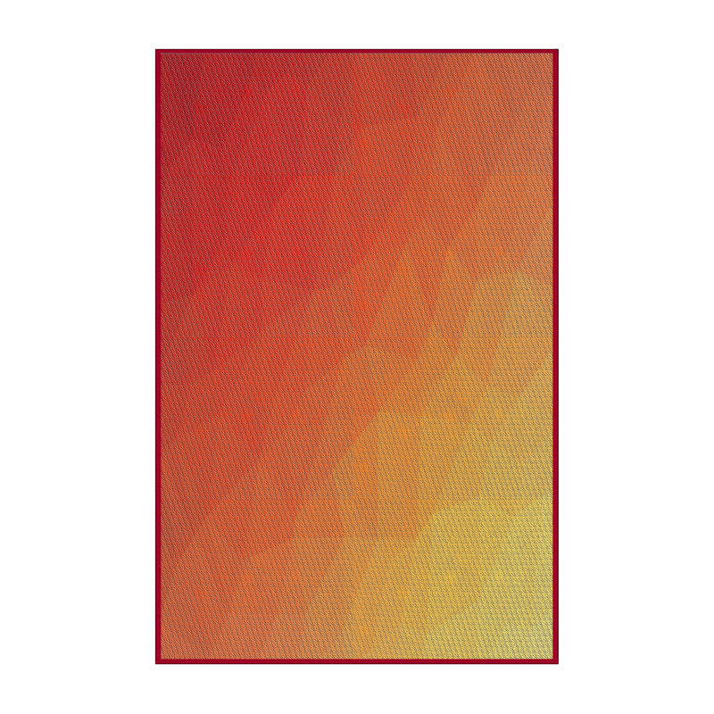 Tapis à motifs rouge / orange, Rectangle 2 pi x 3 pi