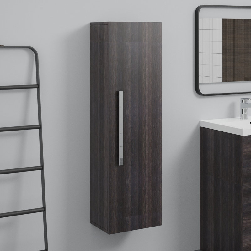 Girardville 1200mm Tall Unit Storage Bathroom Furniture, Charcoal