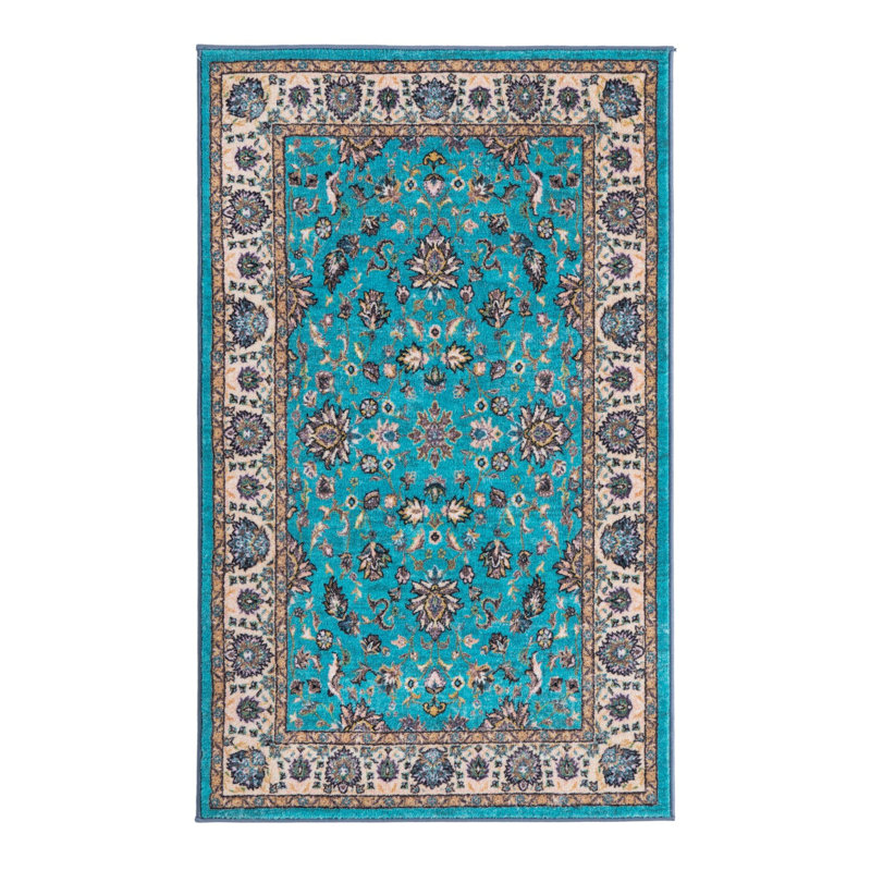 Tapis oriental bleu / brun, Rectangle 3 pi 3 po x 5 pi 3 po