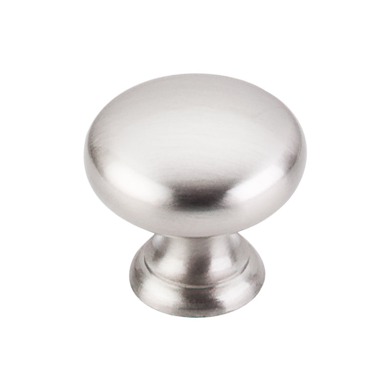 Mushroom 1 1/4" Diameter Round Knob, Brushed Satin Nickel