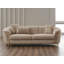 Canapé moderne rembourré avec design matelassé et base dorée