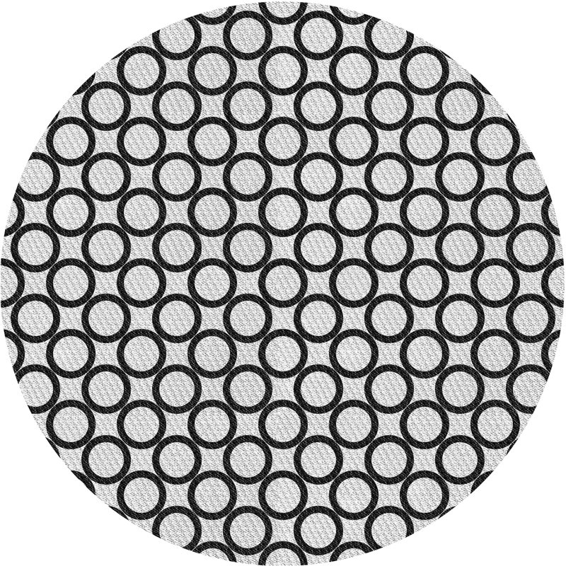 Geometric Indoor Rug, Round 4'