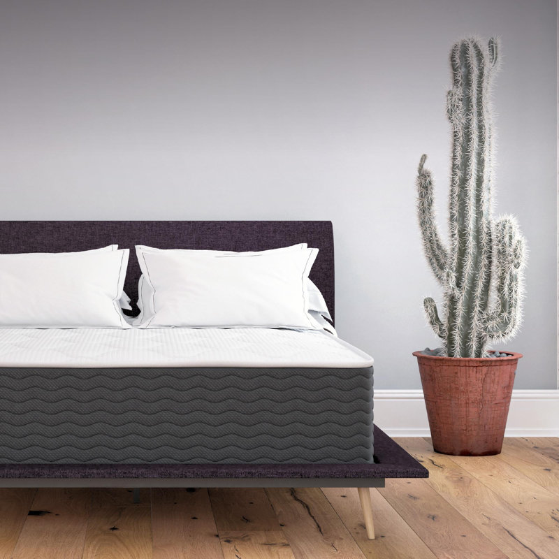 Ressorts ensachés avec matelas hybride en mousse viscoélastique imprégnée de charbon, Grand lit, 13"