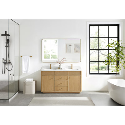 Meuble-lavabo à double cuve 60 po Sefton