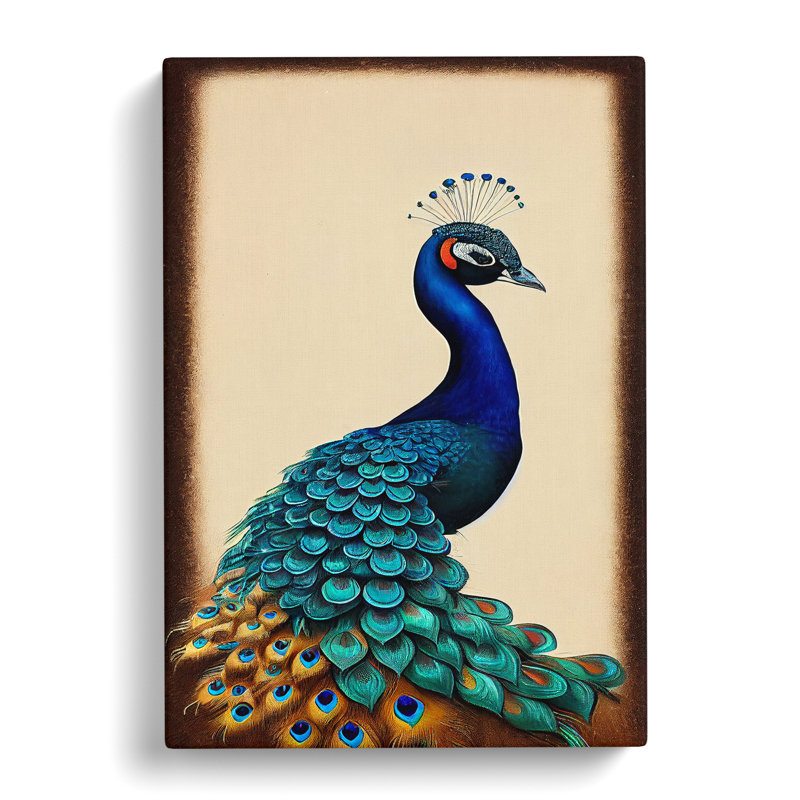 Peacock In Paradise - Wrapped Canvas, 50cm H x 35cm W