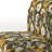 Yellow Bohemian Bliss Floral Pattern - Velvet Upholstered Farmhouse Slipper Chair, Yellow Accent Chair