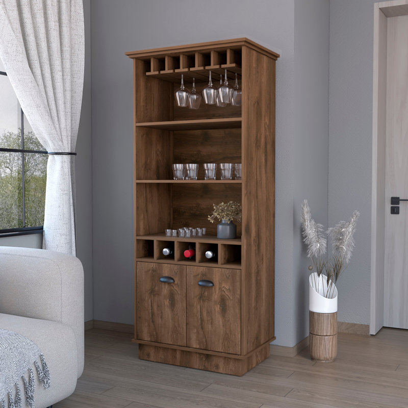 Armoire-bar Claire, Marron foncé