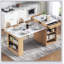 Îlot de cuisine extensible avec table de salle à manger, rangement double face et prise de courant pour les cuisines et les salles à manger modernes-129238276