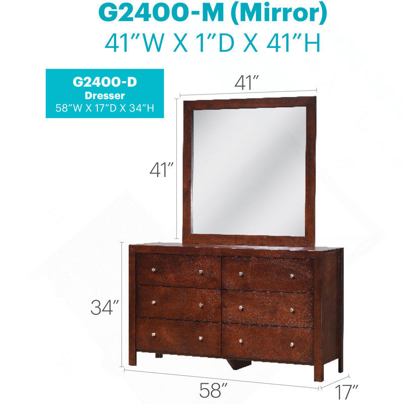 Commode Burlington G2400-D, cerise, Cerisier