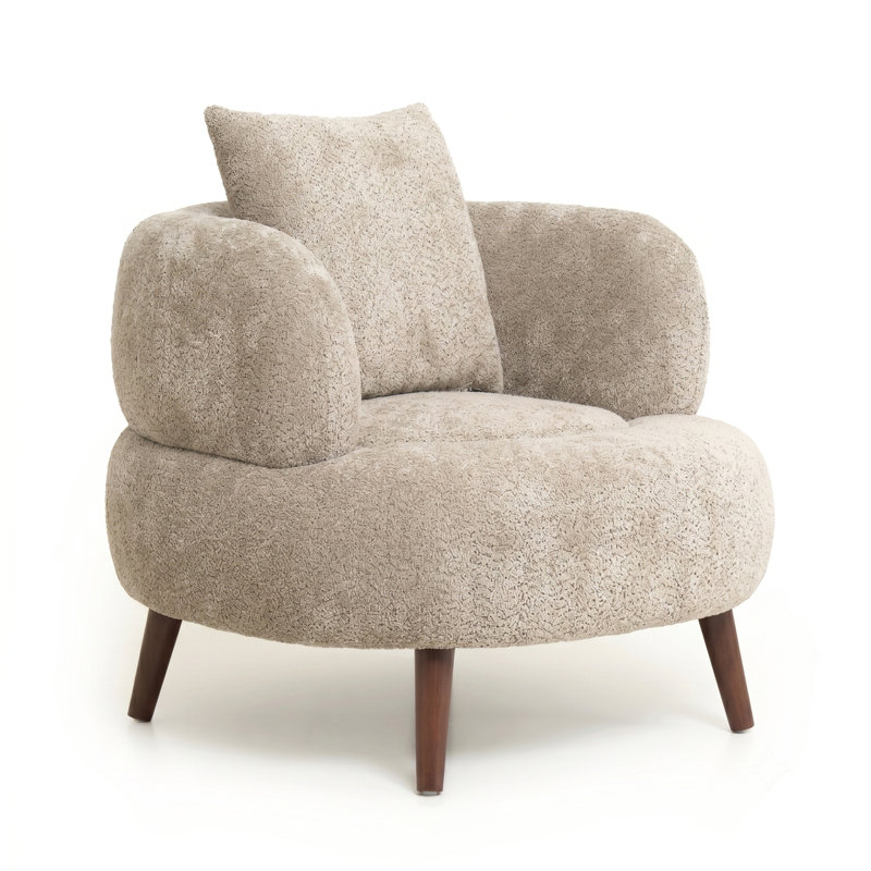 Fauteuil club de style nordique, Camel