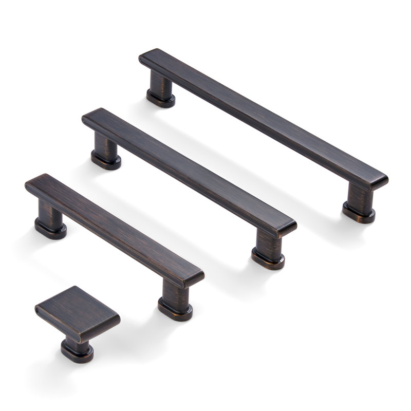 Ensemble de poignées de tiroir de cuisine avec socle rond de nouvelle collection 3,75 po 5 po 6,3 po, Bronze frotté à l'huile