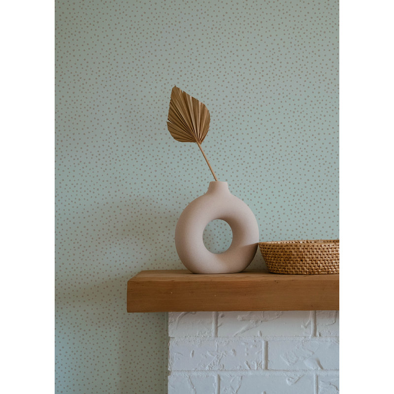Papier peint Cassie Petite Polka, Bleu clair