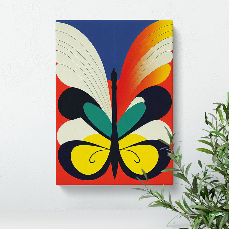 Butterfly In No.4 - Print, Wrapped Canvas, 50cm H x 35cm W x 3cm D, No Matte