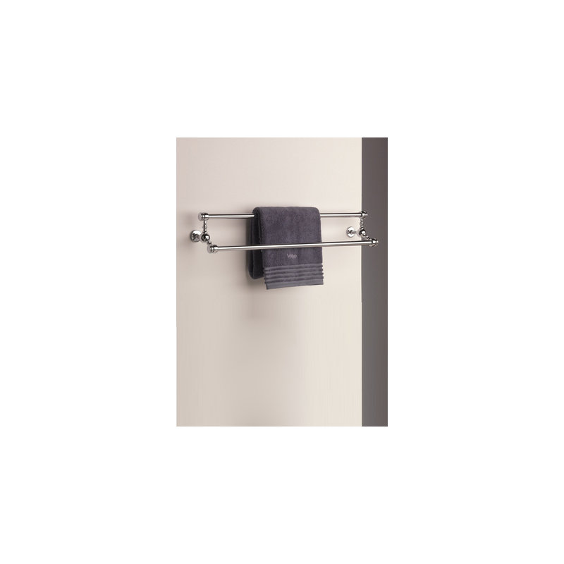 Double Wall Mounted Towel Bar, Polished Chrome