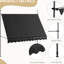 Auvent de patio 118 "avec support et Uv30 +, réglable pour terrasse, porche, fenêtre, porte, auvent noir, support
