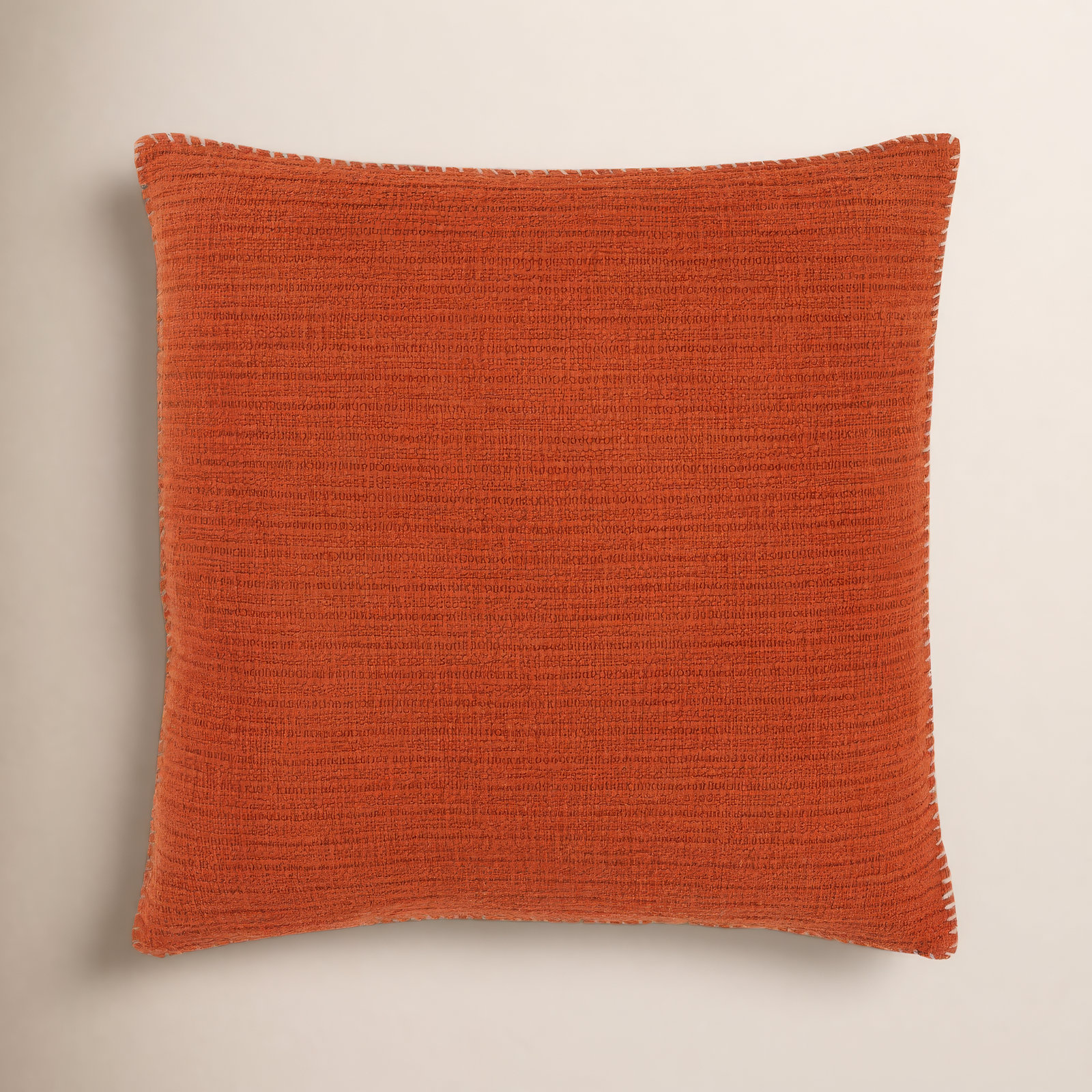  Cotton Square Throw Pillow, Orange