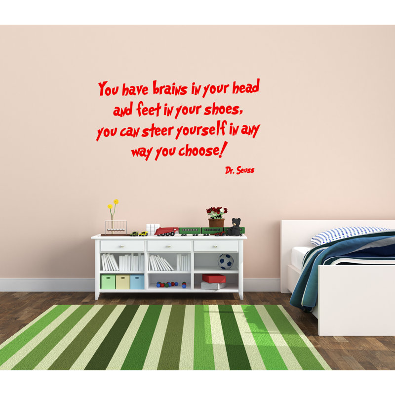 Text & Numbers Wall Decal, Red