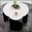 Ensemble de 2 tables basses rondes gigognes avec plateau en pierre frittée, parfaites pour les petits espaces et les intérieurs modernes, 32,68