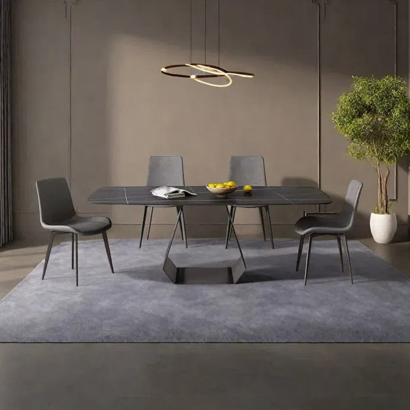 Simple rectangular dining table, 29.13"H x 70.87"L x 35.43"W