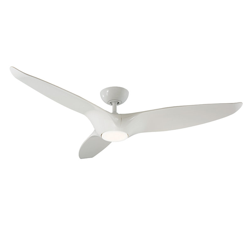 Morpheus III 60" 3 - Blade Outdoor/Indoor Smart Standard Ceiling Fan with Wall Control and LED Light Kit Included, Works With Alexa and iOS or Android App