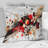 Red And Black Abstract Dreamscape I - Abstract Shapes Printed Throw Pillow