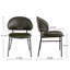Finn, chaise d'appoint en cuir PU, vert