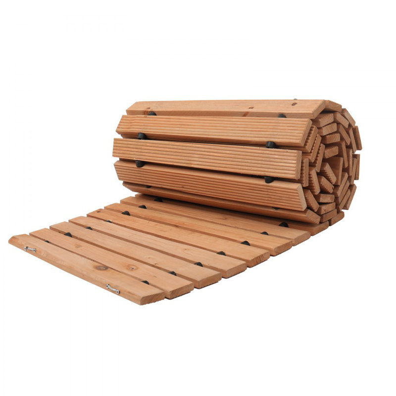 Passerelle de jardin en bois, H 0,6 po x l 99 po x P 17 po