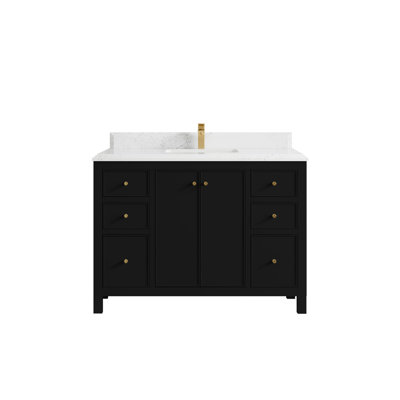 Chicago 48'' Single Bathroom Vanity with Quartz Top