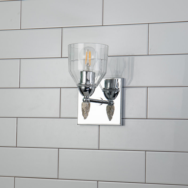 Fun Finial 1 - Light Armed Sconce, Chrome
