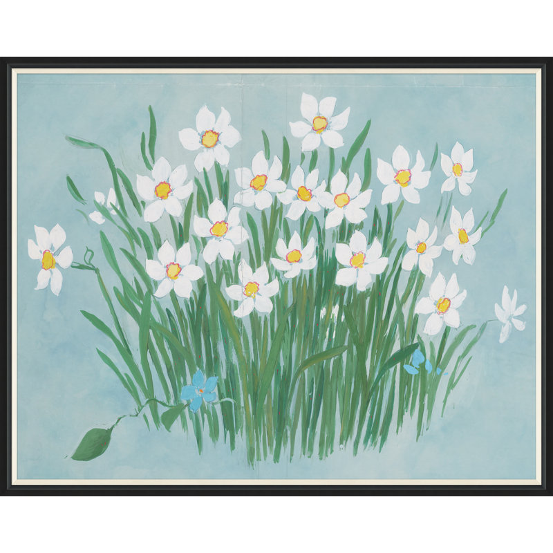 Camellia Print by Paule Marrot, Black Framed, 43" H x 54" W x 1.25" D