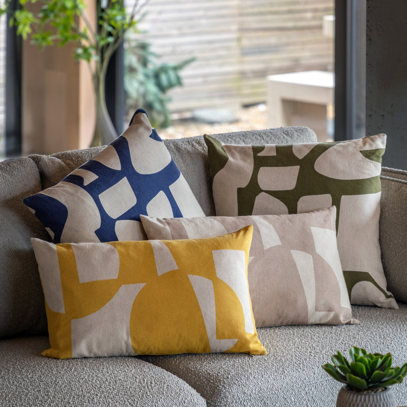 Skara Graphic Cushion 450x450mm, Green
