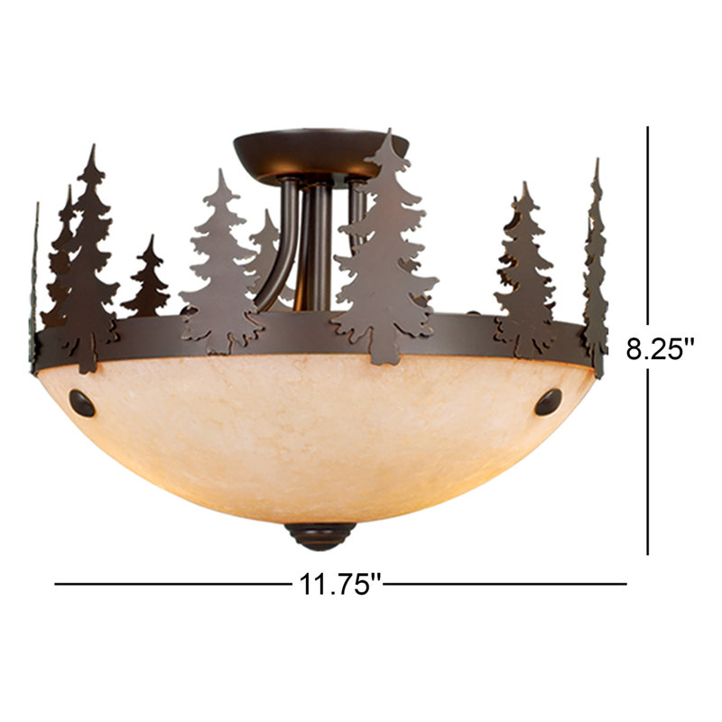 Jennings Glass Semi Flush Mount
