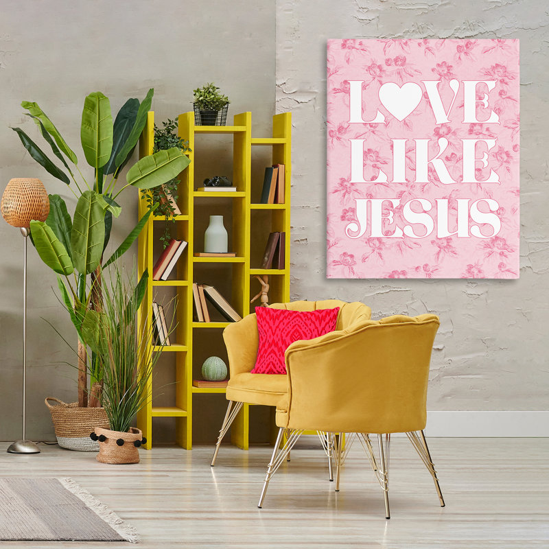 «Love Like Jesus», art mural sur toile par Daphne Polselli bp-854_CN, H 48 po x l 36 po