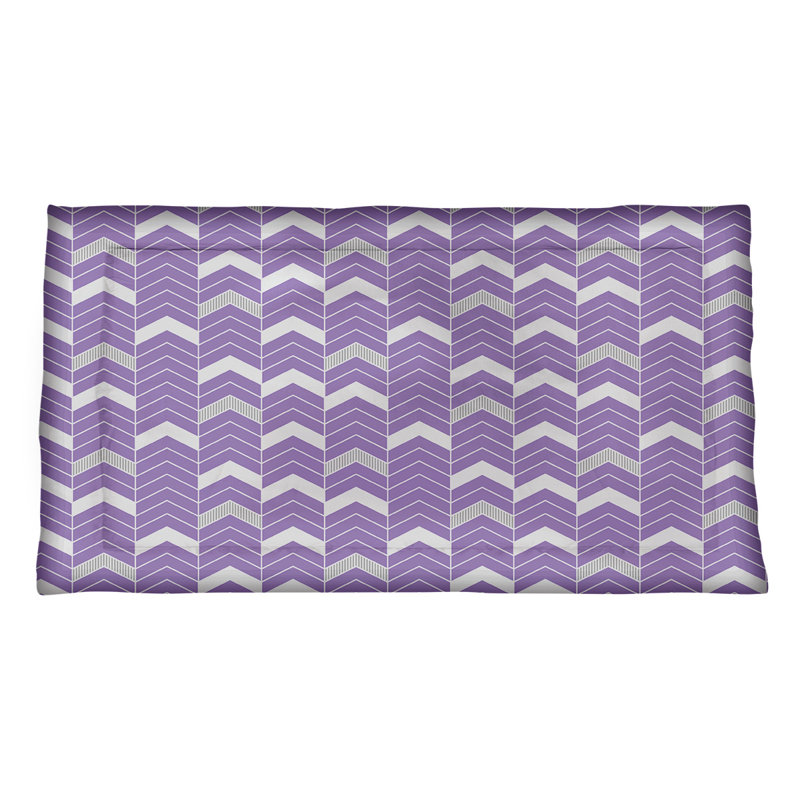 Taie décorative Rhonda, Microfibre, Très grand, Mauve / Gris