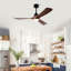 Ventilateur de plafond moderne chaud 52 pouces avec 3 couleurs à intensité variable, 3 pales en ABS, moteur à courant continu réversible et télécommande