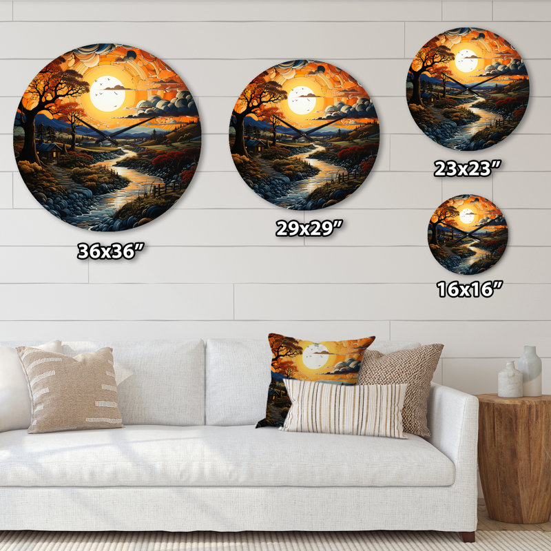 Charletha - Landscapes Wall Clock, Medium