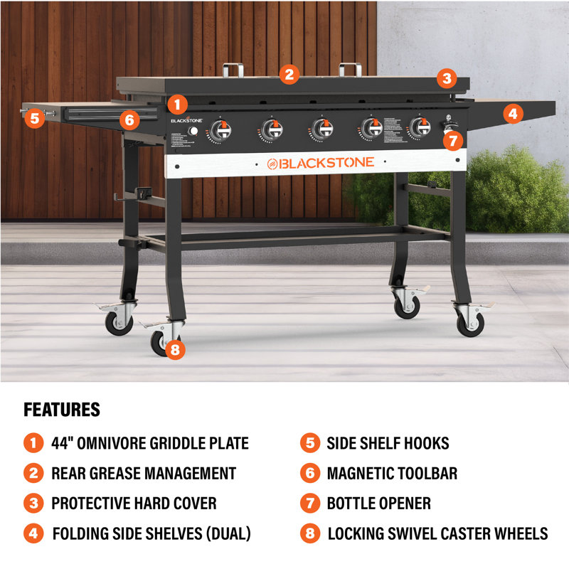 Original 44in 5 Burner Griddle Cooking Station