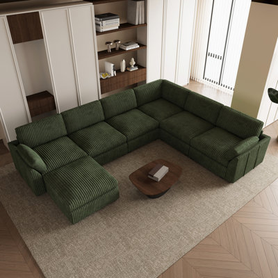 137.8" W U-Shaped Modular Sectional
