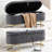Velvet Upholstered Flip Top Storage Bench-1719763434
