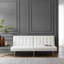 Canapé-lit futon simple 32,67 po Cnut, canapé-lit en similicuir, canapé-lit futon convertible avec pieds en métal-1148084103
